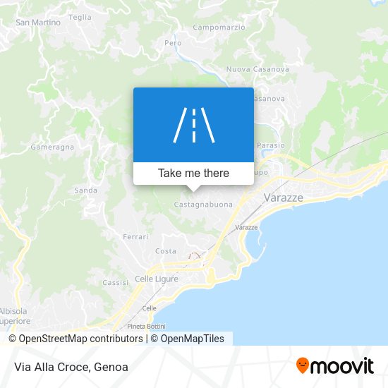 Via Alla Croce map