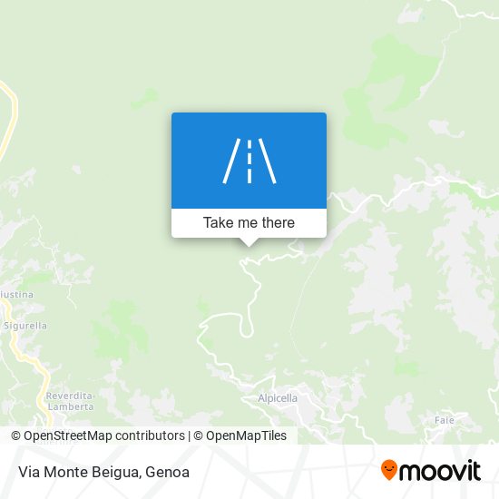 Via Monte Beigua map