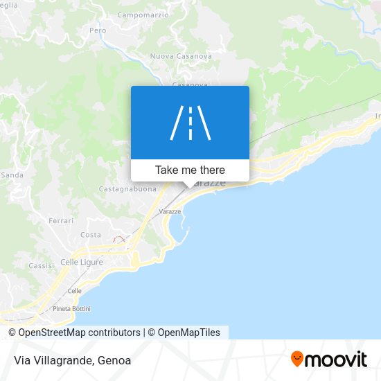 Via Villagrande map