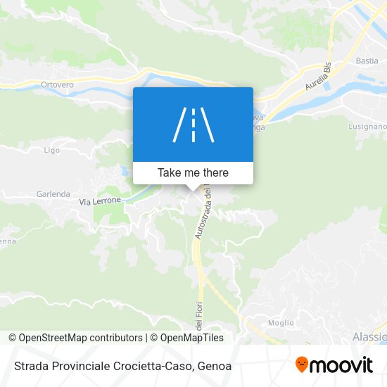 Strada Provinciale Crocietta-Caso map