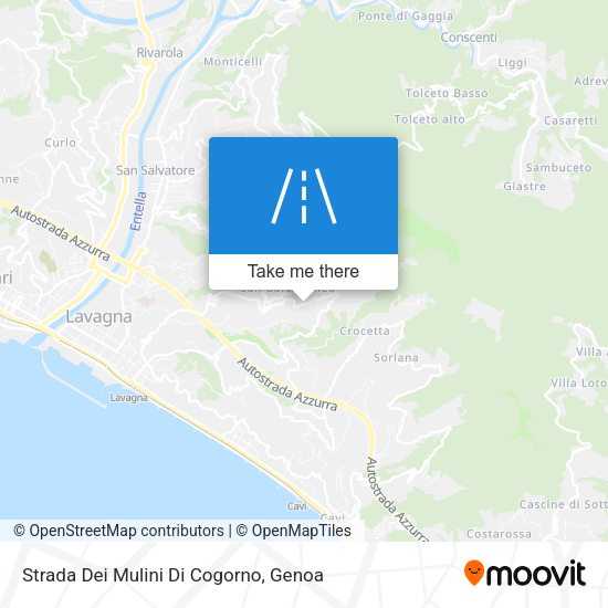 Strada Dei Mulini Di Cogorno map
