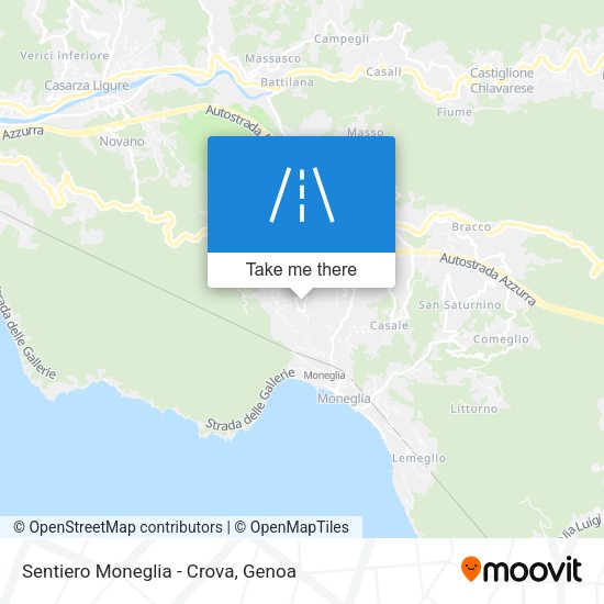 Sentiero Moneglia - Crova map