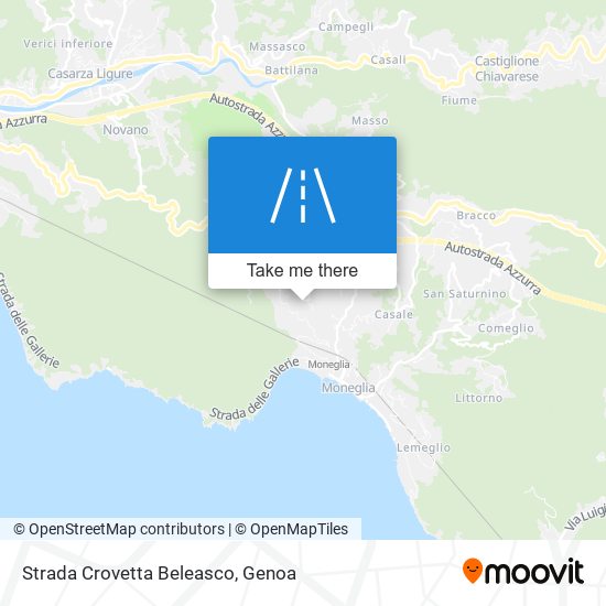 Strada Crovetta Beleasco map