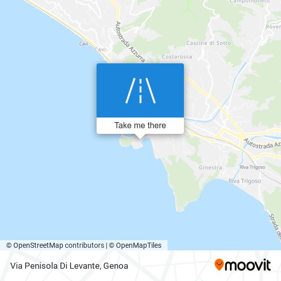 Via Penisola Di Levante map