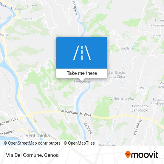 Via Del Comune map