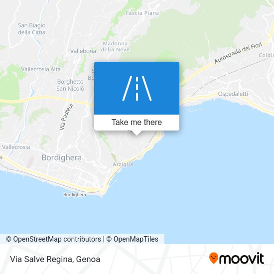 Via Salve Regina map