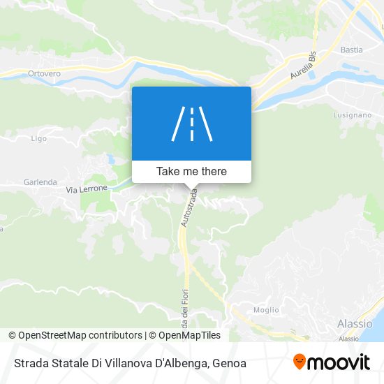 Strada Statale Di Villanova D'Albenga map