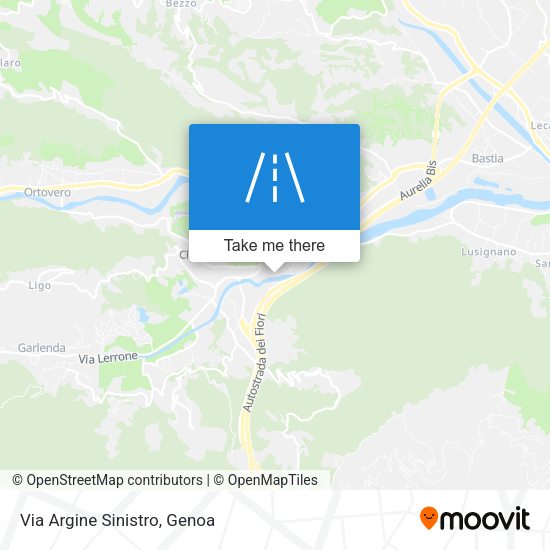 Via Argine Sinistro map