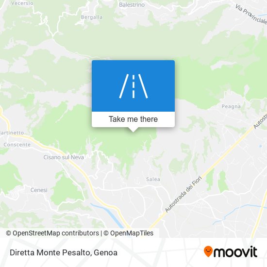 Diretta Monte Pesalto map