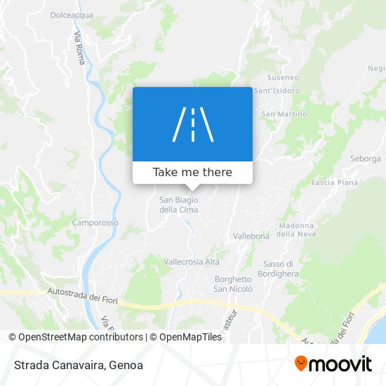 Strada Canavaira map