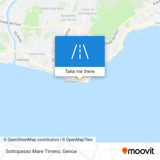 Sottopasso Mare Tirreno map