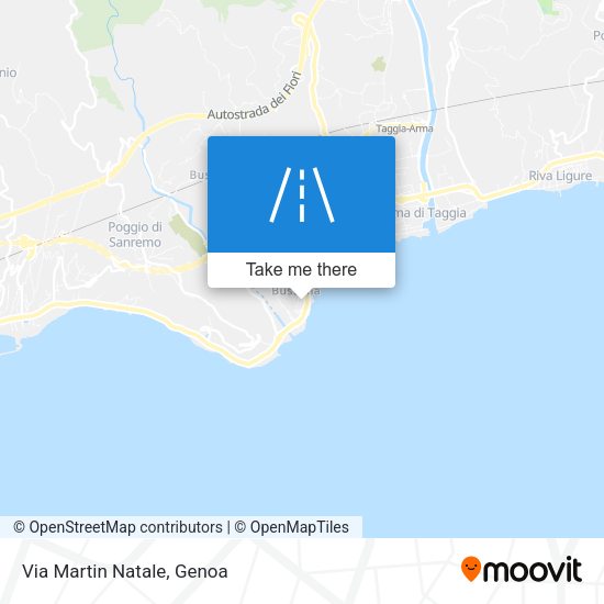 Via Martin Natale map