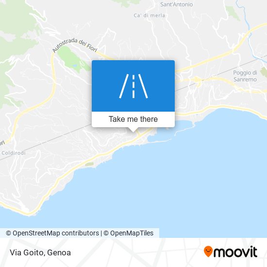 Via Goito map