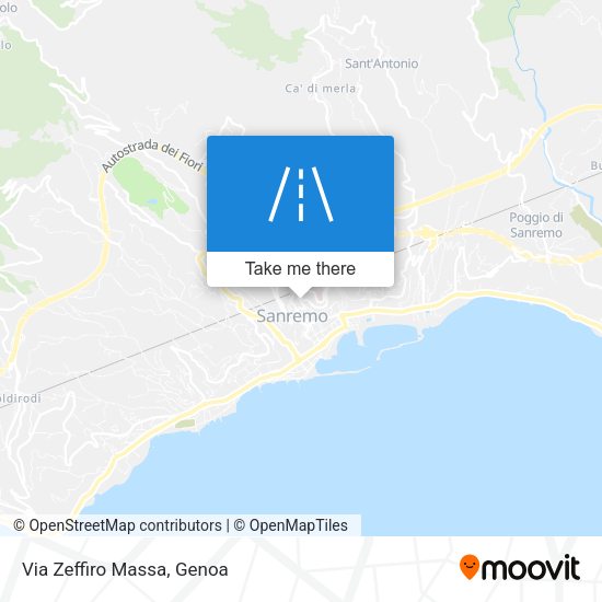 Via Zeffiro Massa map