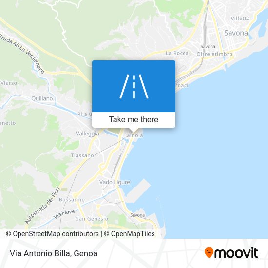 Via Antonio Billa map