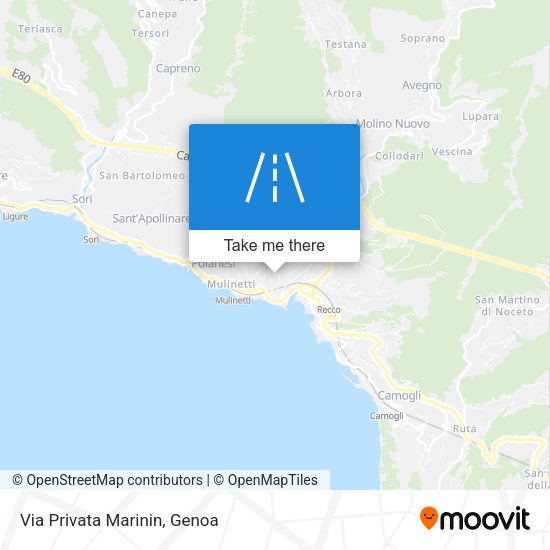 Via Privata Marinin map