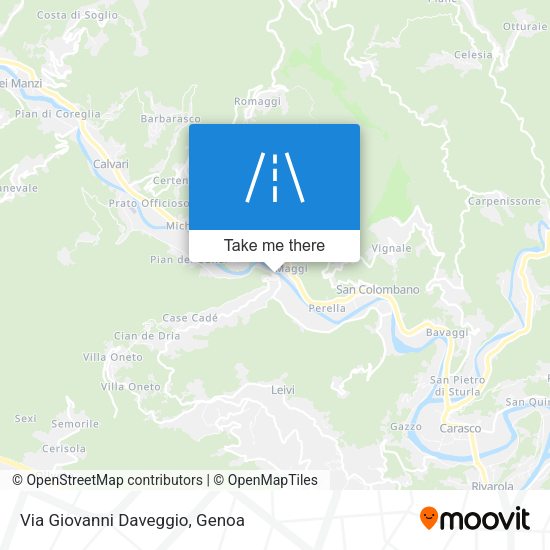 Via Giovanni Daveggio map