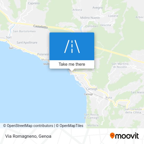 Via Romagneno map