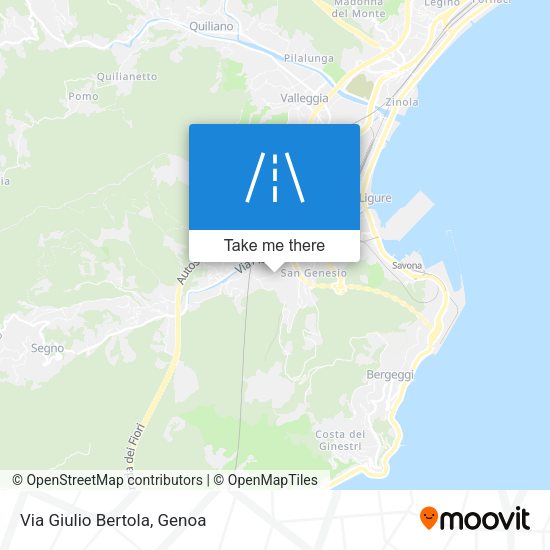 Via Giulio Bertola map