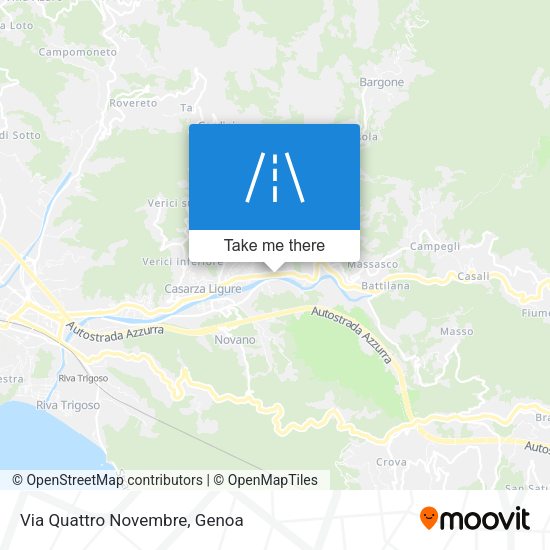 Via Quattro Novembre map