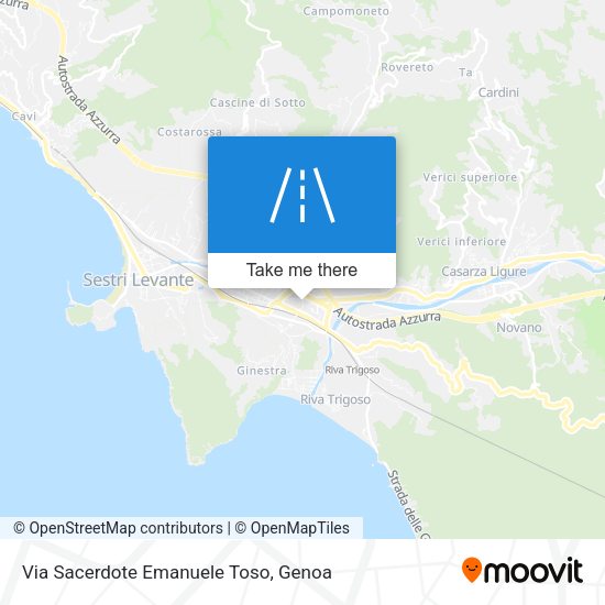 Via Sacerdote Emanuele Toso map