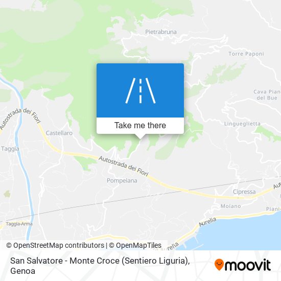 San Salvatore - Monte Croce (Sentiero Liguria) map