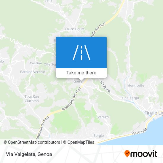 Via Valgelata map