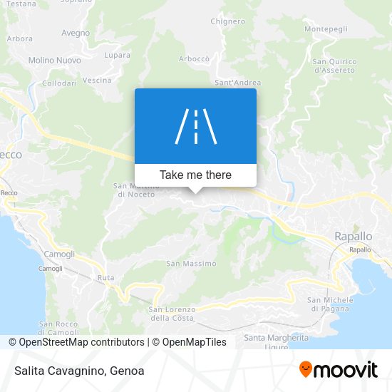 Salita Cavagnino map