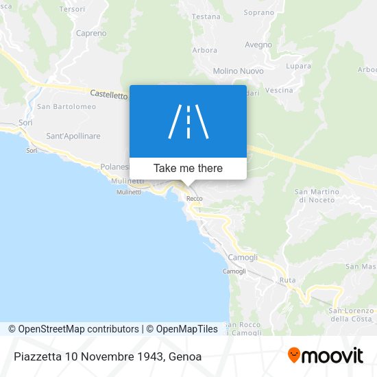 Piazzetta 10 Novembre 1943 map