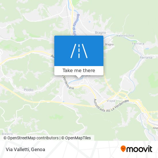 Via Valletti map