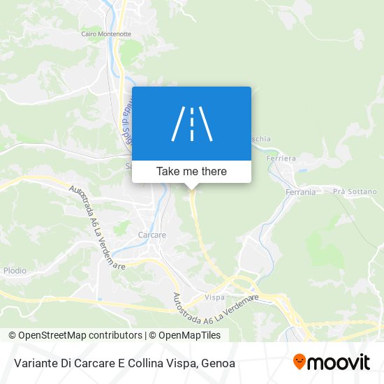 Variante Di Carcare E Collina Vispa map