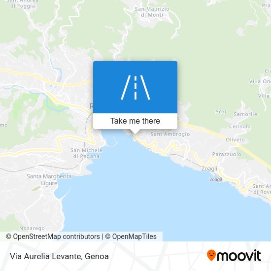 Via Aurelia Levante map