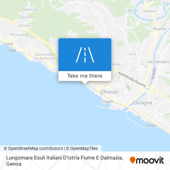 Lungomare Esuli Italiani D'Istria Fiume E Dalmazia map