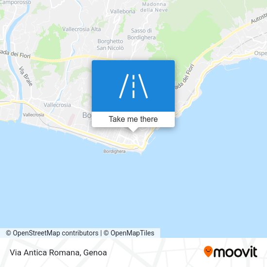 Via Antica Romana map