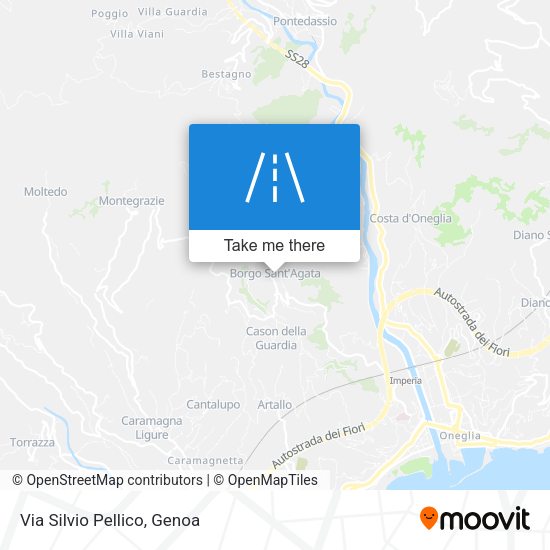 Via Silvio Pellico map