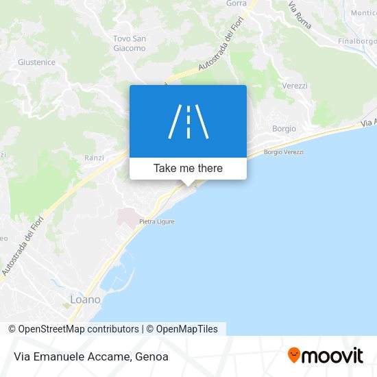 Via Emanuele Accame map