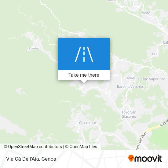 Via Cà Dell'Aia map