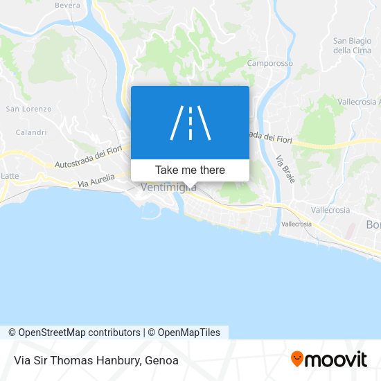 Via Sir Thomas Hanbury map