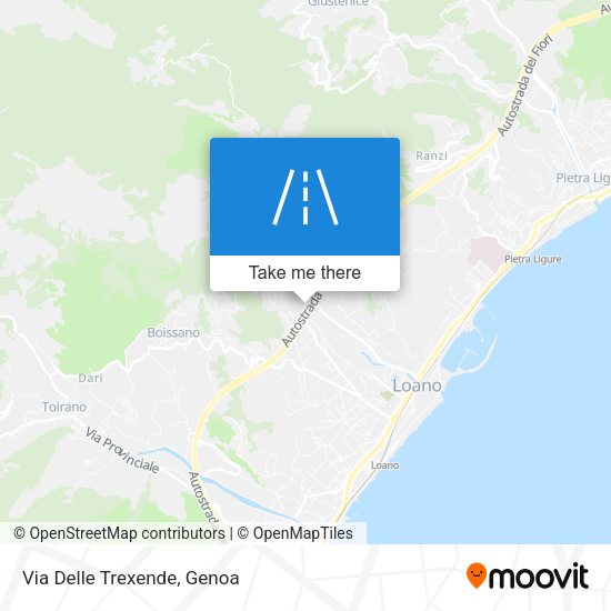 Via Delle Trexende map