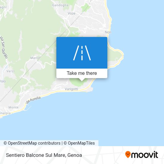 Sentiero Balcone Sul Mare map