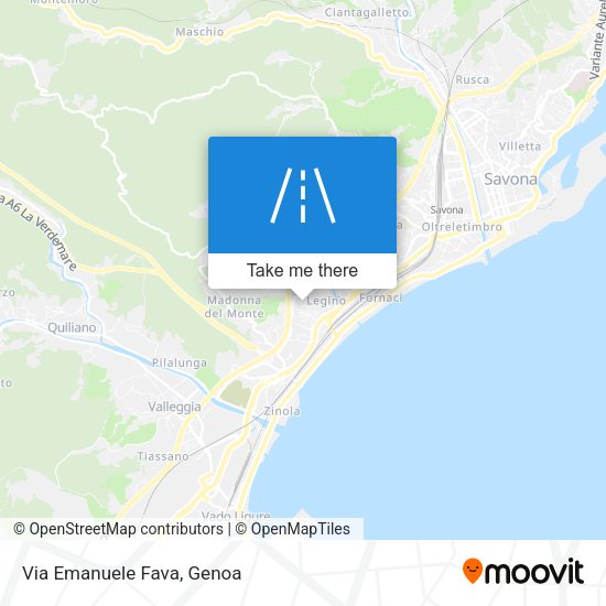 Via Emanuele Fava map