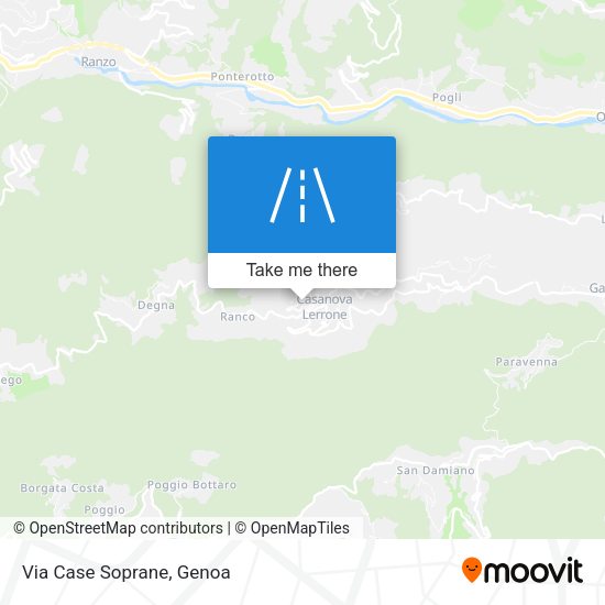 Via Case Soprane map