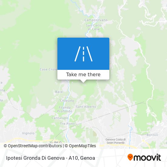 Ipotesi Gronda Di Genova - A10 map