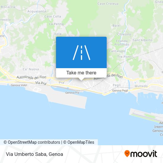 Via Umberto Saba map