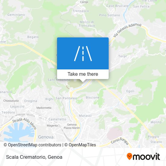 Scala Crematorio map