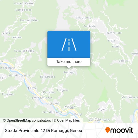 Strada Provinciale 42 Di Romaggi map