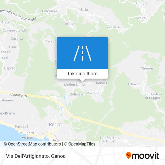 Via Dell'Artigianato map