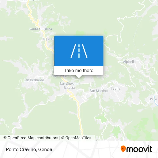 Ponte Cravino map
