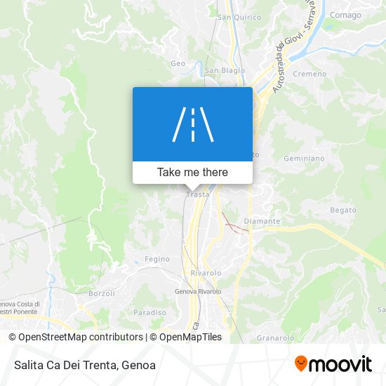 Salita Ca Dei Trenta map