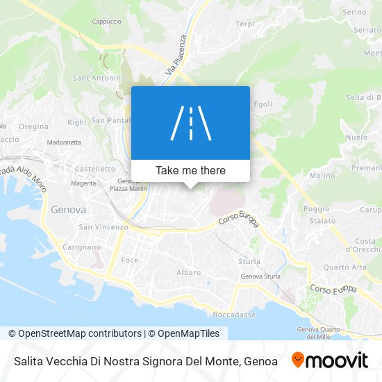 Salita Vecchia Di Nostra Signora Del Monte map